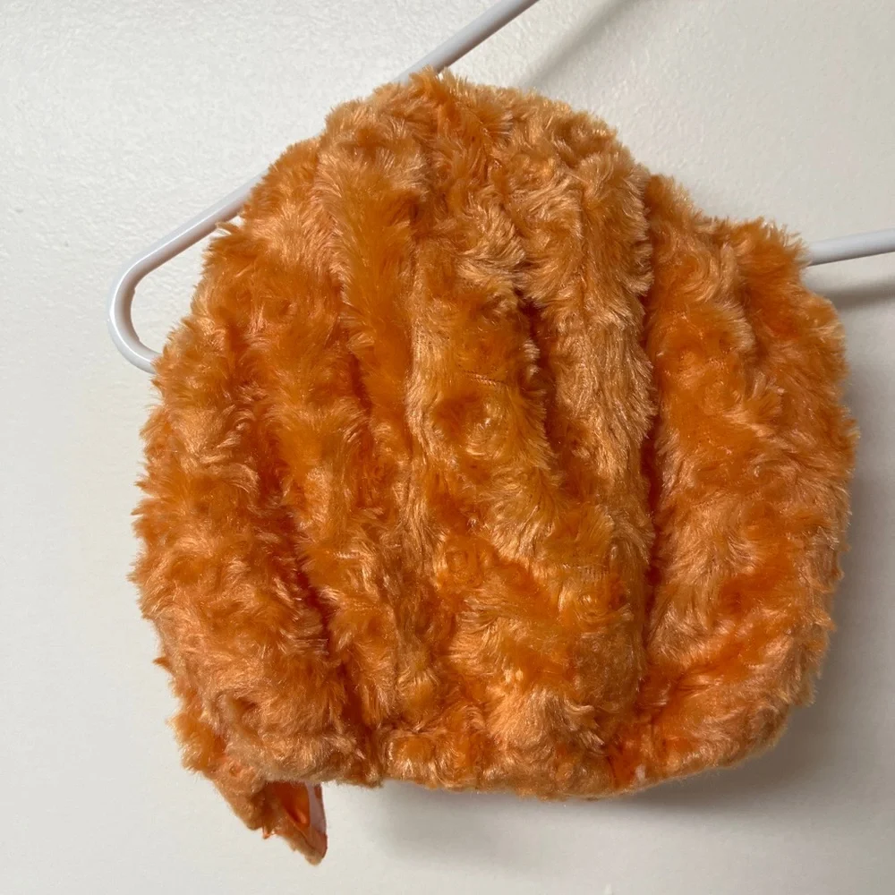 Pumpkin toddler costume/Med/18 mo old wore 2h/Hat/velcro/elastic/plush/non smo